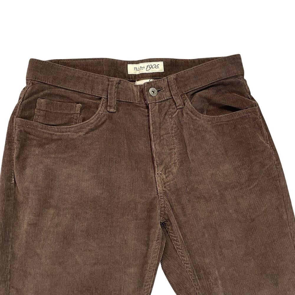 Jos A Bank 1905 Corduroy Jeans Men's 32x30 Slim Fit Brown Stretch